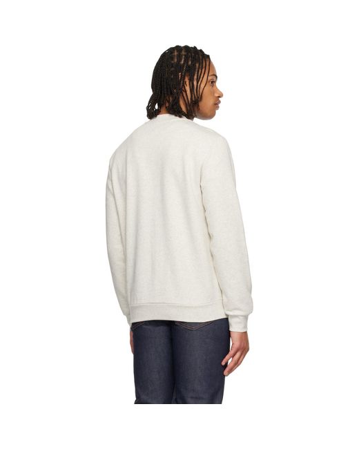 Pull Molletonné Gris À Logo Item A.P.C. pour homme en coloris Black