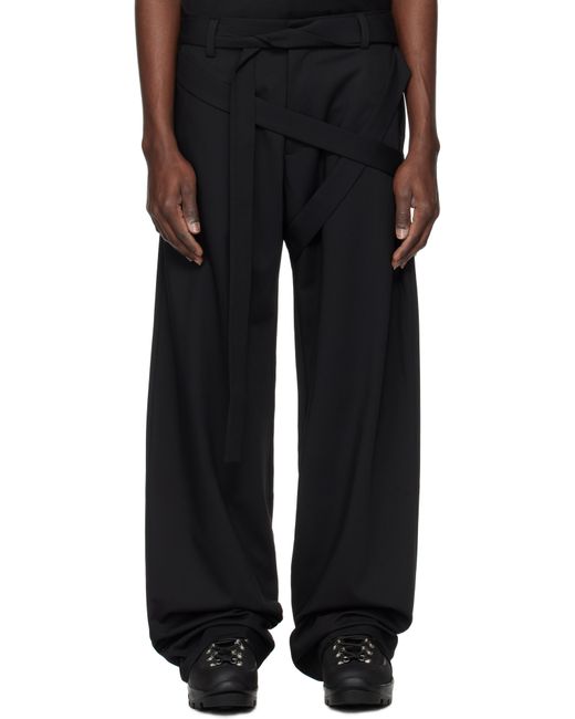 HELIOT EMIL Black Aegis Tailored Trousers for men