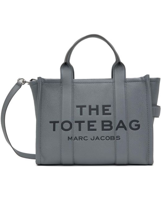 Marc Jacobs Gray 'the Leather Medium Tote Bag' Tote