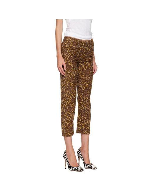 R13 Brown Boy Straight Jeans