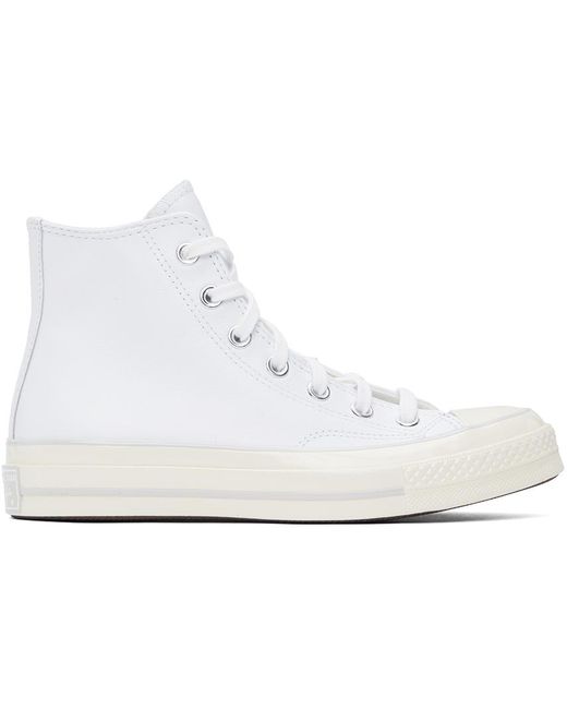 Converse Black White Chuck 70 Leather High Top Sneakers for men