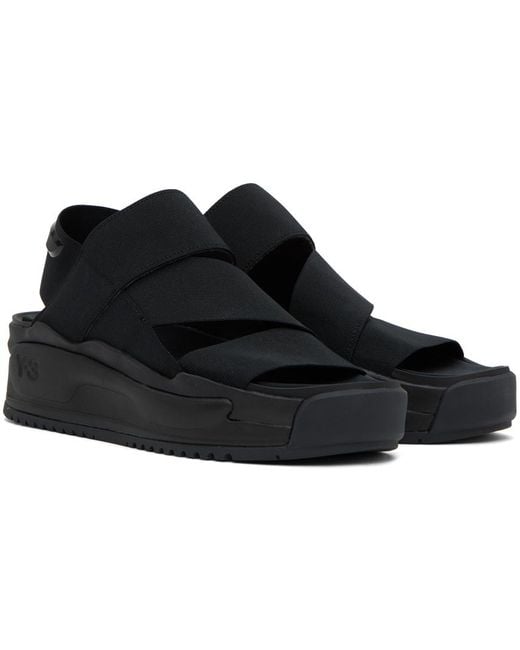 Y-3 Black Rivalry Sandals for men