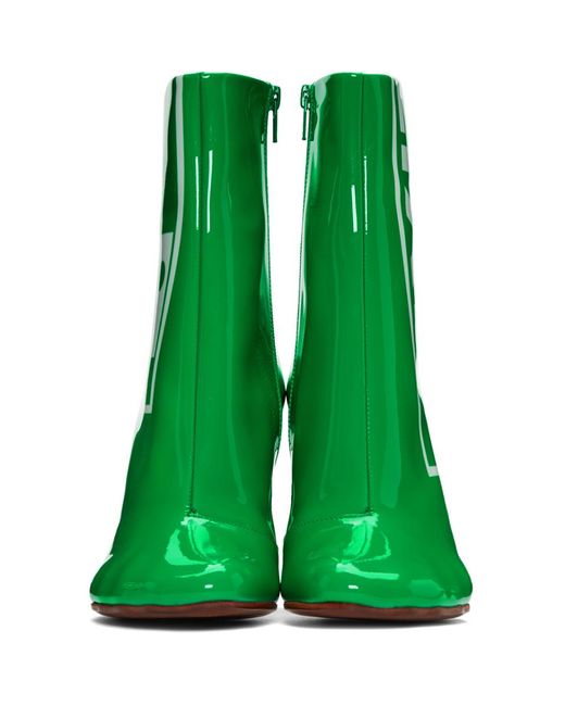 Green Patent Exit Lighter Boots 
