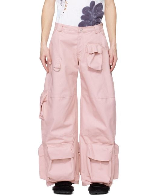 Collina Strada Pink Ssense Exclusive Garden Cargo Pants for men