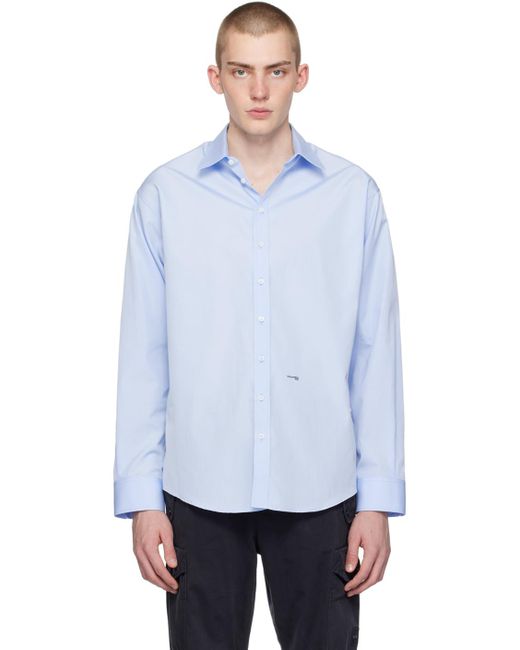 DSquared² Multicolor Blue Dropped Shoulder Shirt for men