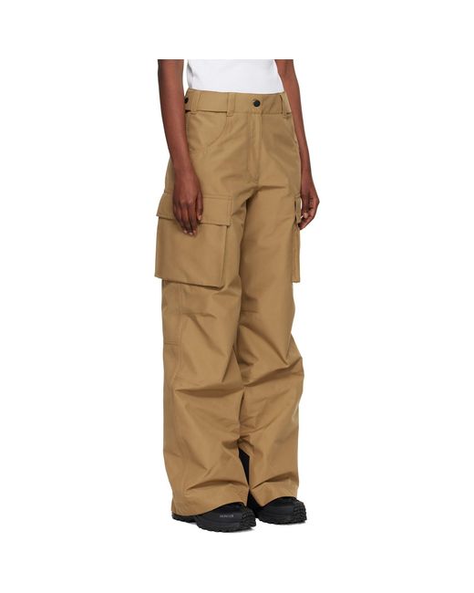 Moncler Natural Tan Padded Gore-Tex Ski Pants