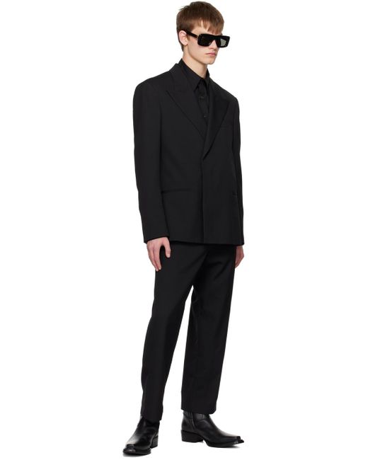 Acne Black Double-breasted Blazer for men