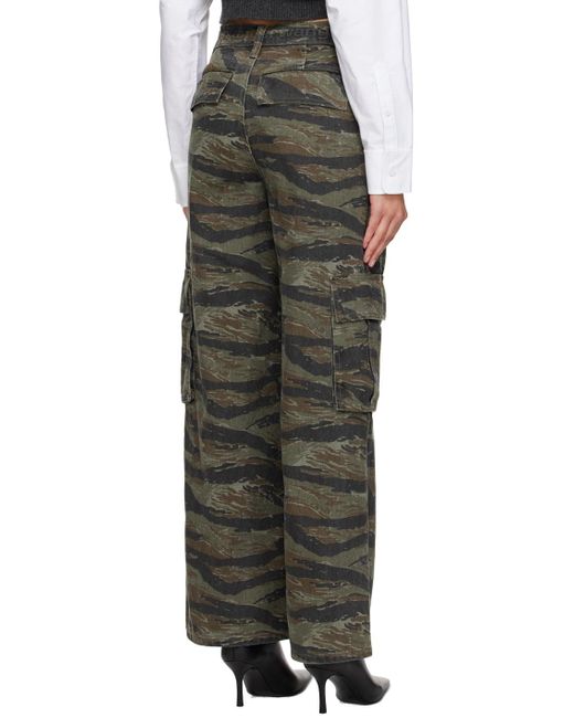 Alexander Wang Black Green Camouflage Jeans