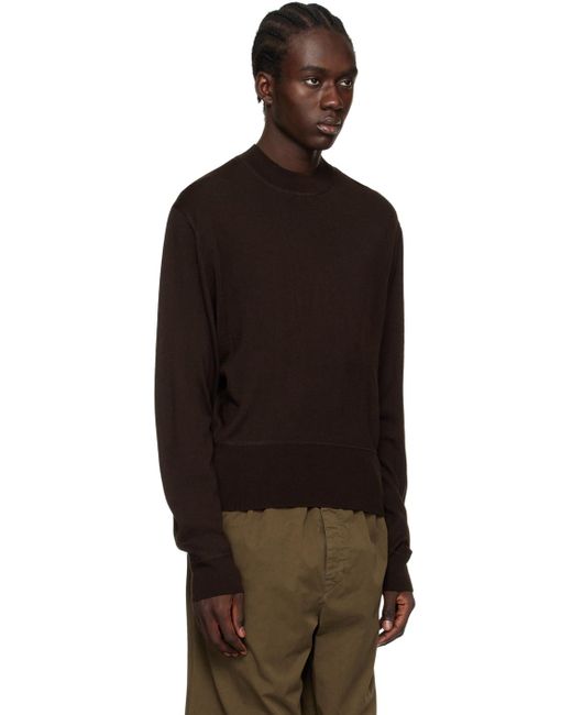Lemaire Black Mock Neck Sweater for men