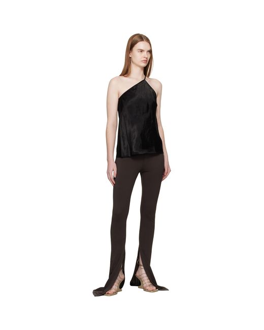 Rick Owens Black Temple One Shoulder Slip Top