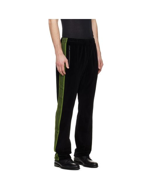 Needles Black Narrow Track Pants for men