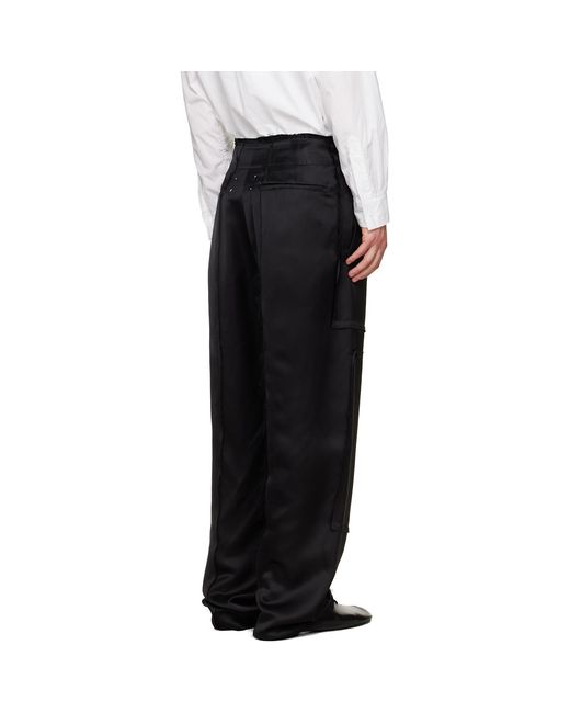 Maison Margiela Black Raw Edge Trousers for men