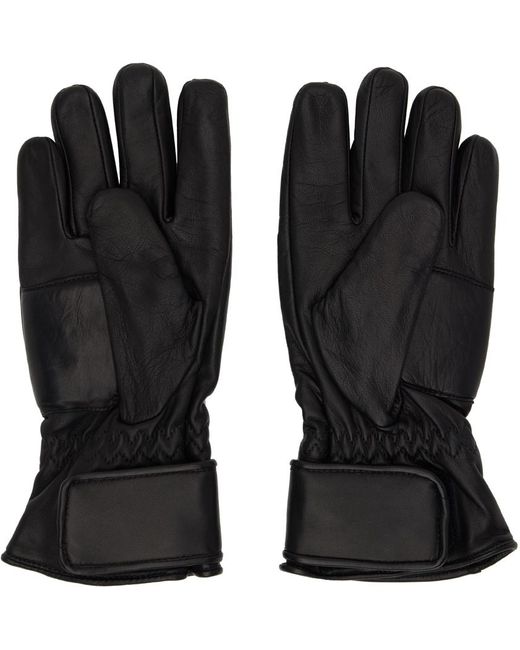 Fear Of God Black Leather Driver Gloves for men