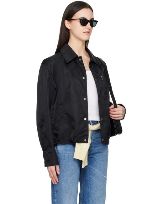 Ami Paris レディース ブラック Nylon 'Ami De Coeur' スタッズ ボタン