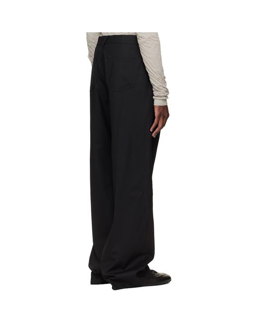 Rick Owens Black Temple Geth Trousers for men