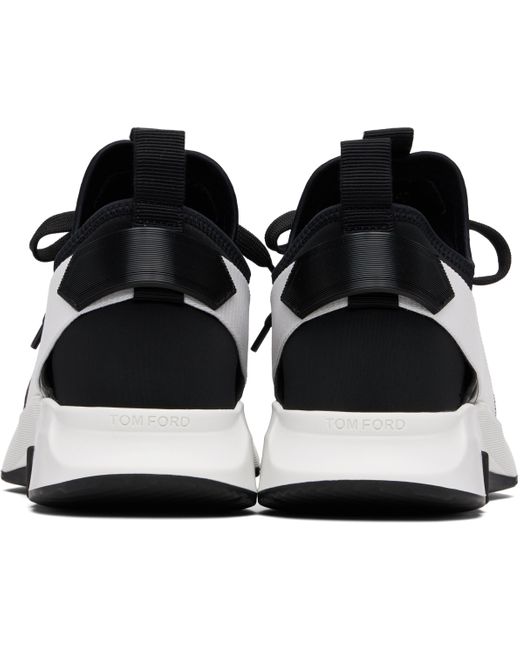 Tom Ford Black Neoprene Suede Jago Sneakers for men