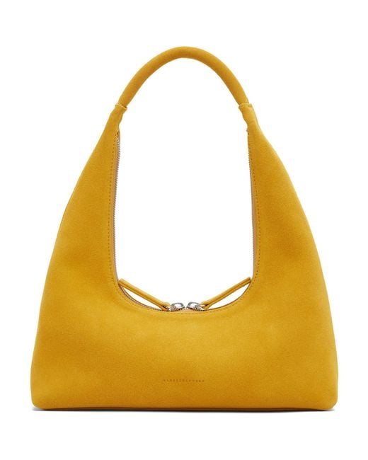 MARGE SHERWOOD Yellow Suede Shoulder Bag