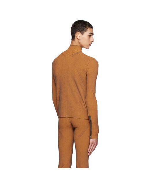 Dion Lee Multicolor Orange Angled Rib Sweater for men
