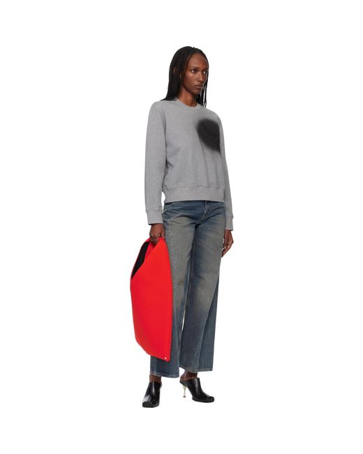 MM6 by Maison Margiela Black Spray Paint Sweatshirt