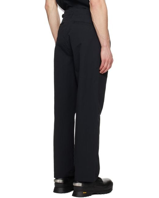 Izzue Black Embroidered Trousers for men