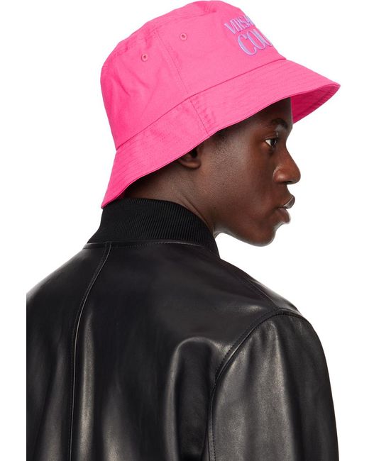 Versace Black Logo Bucket Hat for men