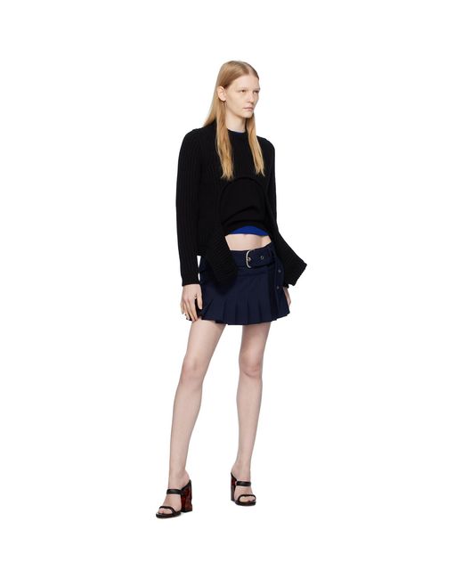 Off-White c/o Virgil Abloh Blue Off- Belted Mini Skirt