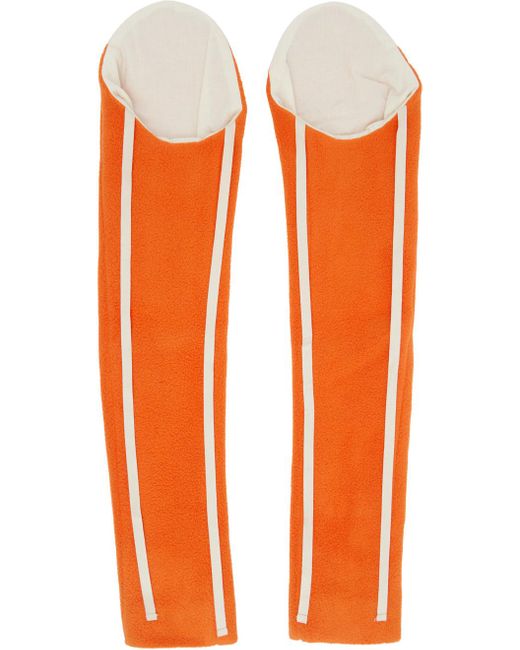 Colleen Allen Orange Fleece Sleeve Arm Warmers