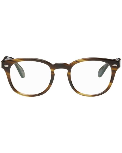 Oliver Peoples Black Oiseshell Sheldrake Glasses for men