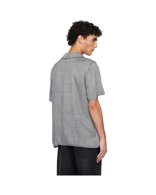Balmain Black Pyjama Printed Prince Of Wales Shirt for men