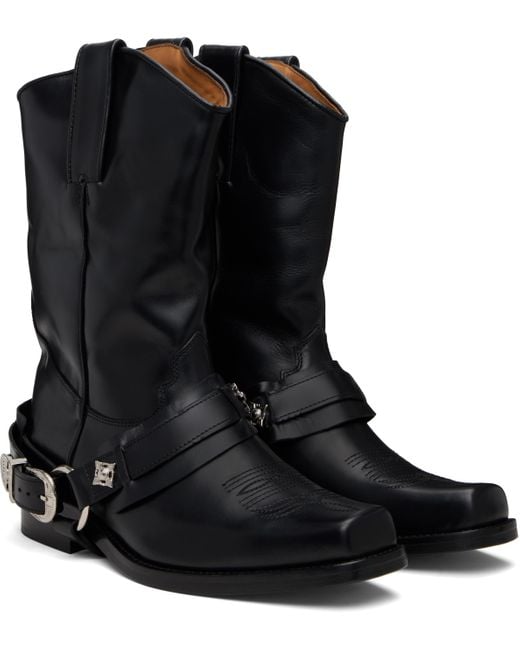 Toga Virilis Black Ssense Exclusive Leather Aj1178 Boots for men