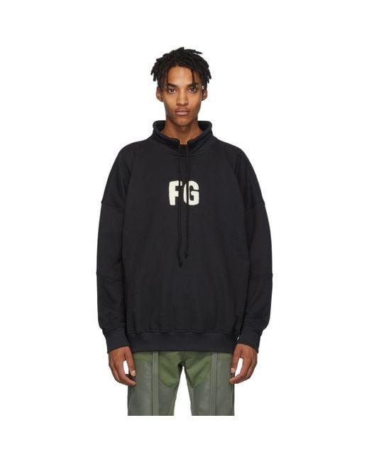 Fear Of God Black Mock Neck Fg Sweatshirt for men