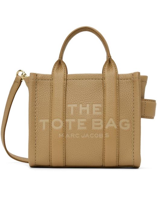 Cabas 'the tote bag' taupe en cuir à bandoulière Marc Jacobs en coloris Metallic