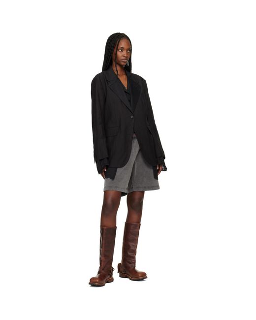 Our Legacy Brown Tan High Engine Tall Boot