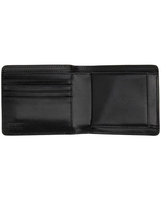 【DIESEL】Holi-D Bi Fold Coin S 3d Women's Bi-fold wallet in leather | Black | Diesel