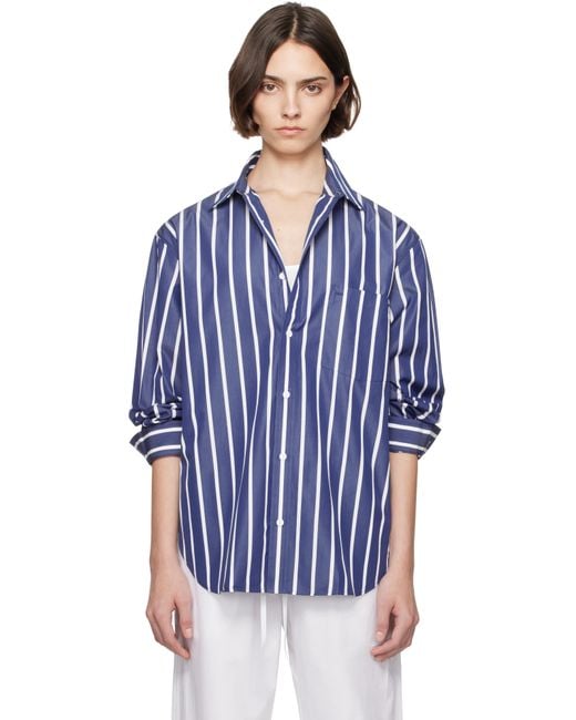 Matteau ブルー Classic ストライプ シャツ Blue