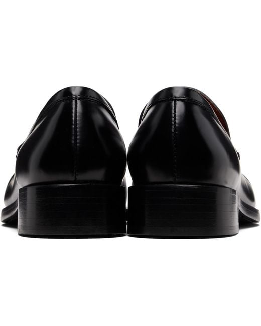 Acne Black Leather Loafers for men