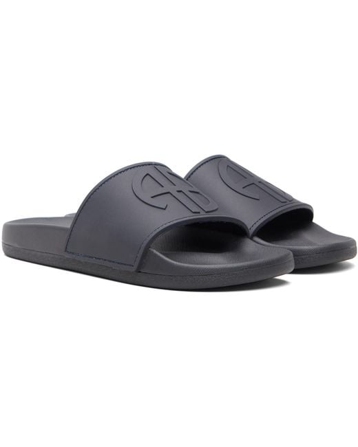 Anine Bing Black Isla Slides