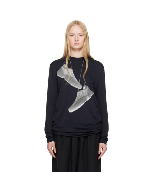 MM6 by Maison Margiela Black Salomon Edition Sneaker Print Sport T-Shirt