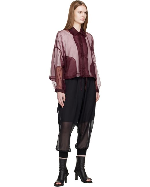 Undercover バーガンディ Uc1E8201 コーチ シャツ Red