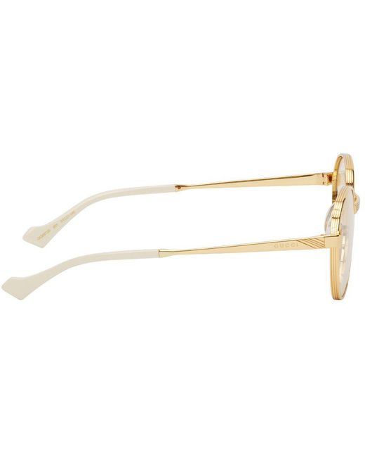 Gucci Gold GG0872 Glasses | Lyst