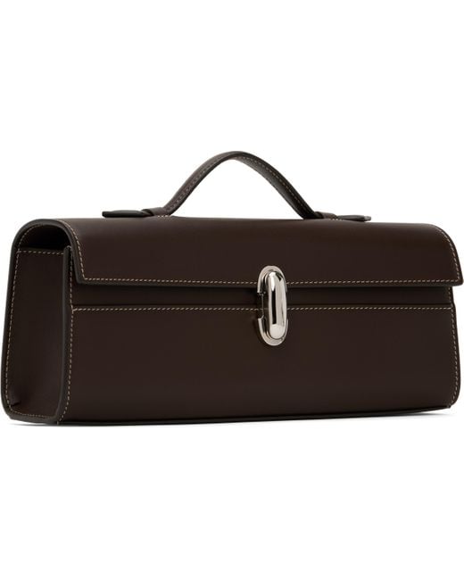 SAVETTE ブラウン Slim Symmetry Pochette バッグ Black