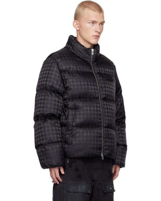 メンズ Amiri ブラック Ma Quad ジャカード ダウンジャケット Black