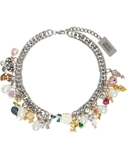 Chopova Lowena Metallic Knuckles Charm Necklace
