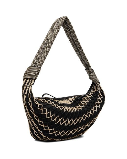 Lemaire Black Fortune Croissant Filt Bag