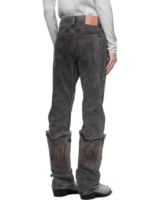 Y. Project Black Mini Cowboy Jeans for men