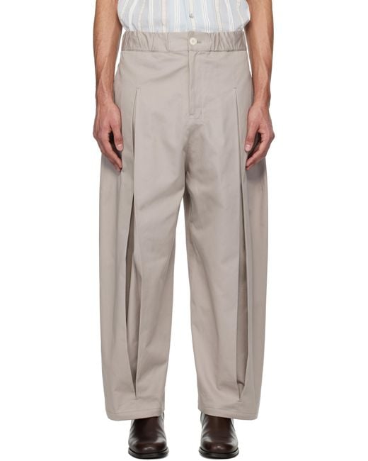 SAGE NATION Box Pleat Trouser for Men | Lyst