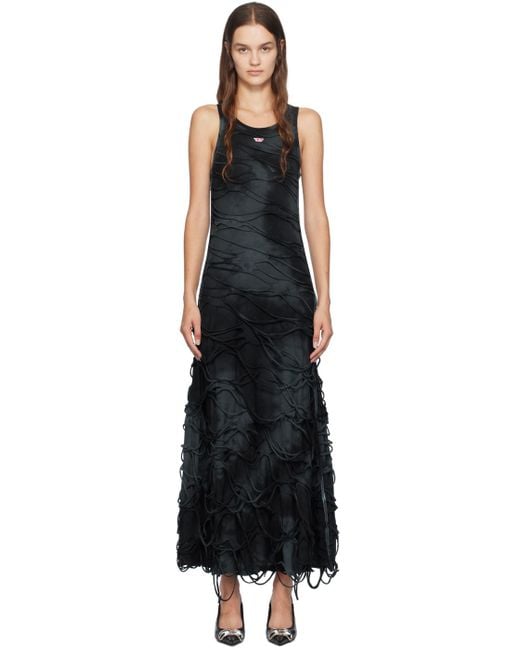 Robe longue Jaral noire DIESEL en coloris Noir Lyst