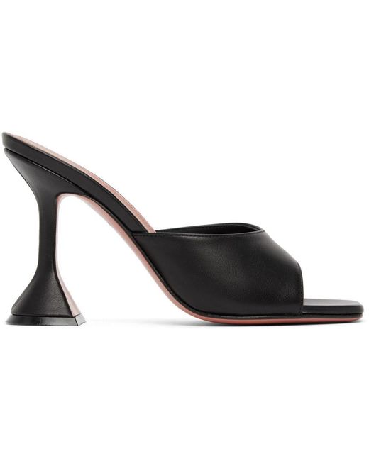AMINA MUADDI Satin Lupita Heeled Sandals in Black | Lyst Australia