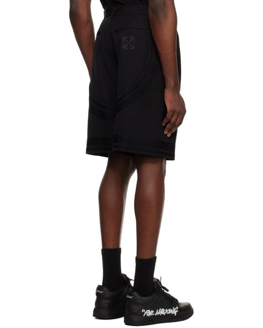 Off-White c/o Virgil Abloh Black Formal Varsity Shorts for men