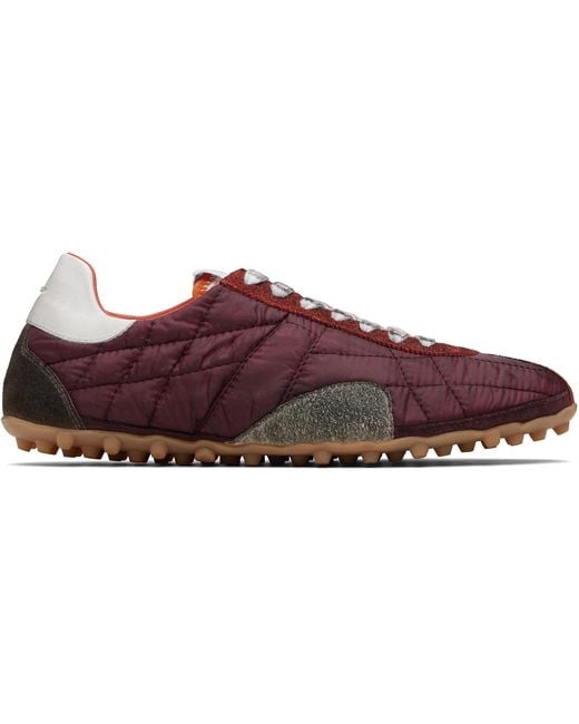 Maison Margiela Black Burgundy Sprinters Sneakers for men